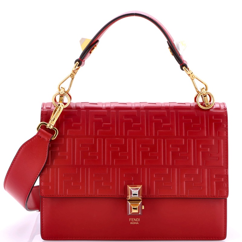 Kan I Bag Zucca Embossed Leather Medium