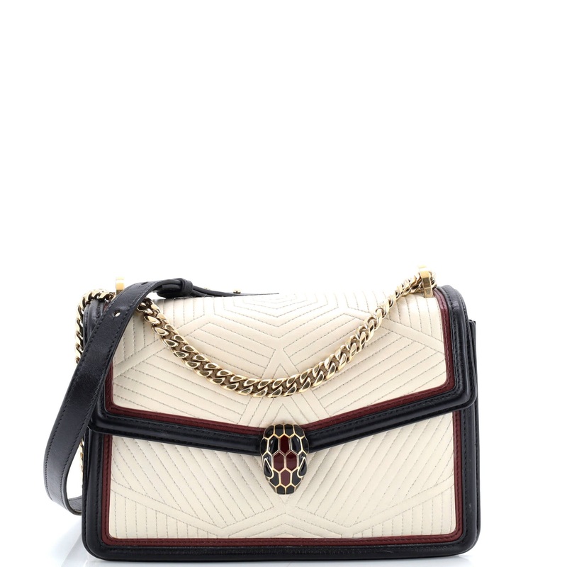 Serpenti Forever Shoulder Bag Quilted Leather Small