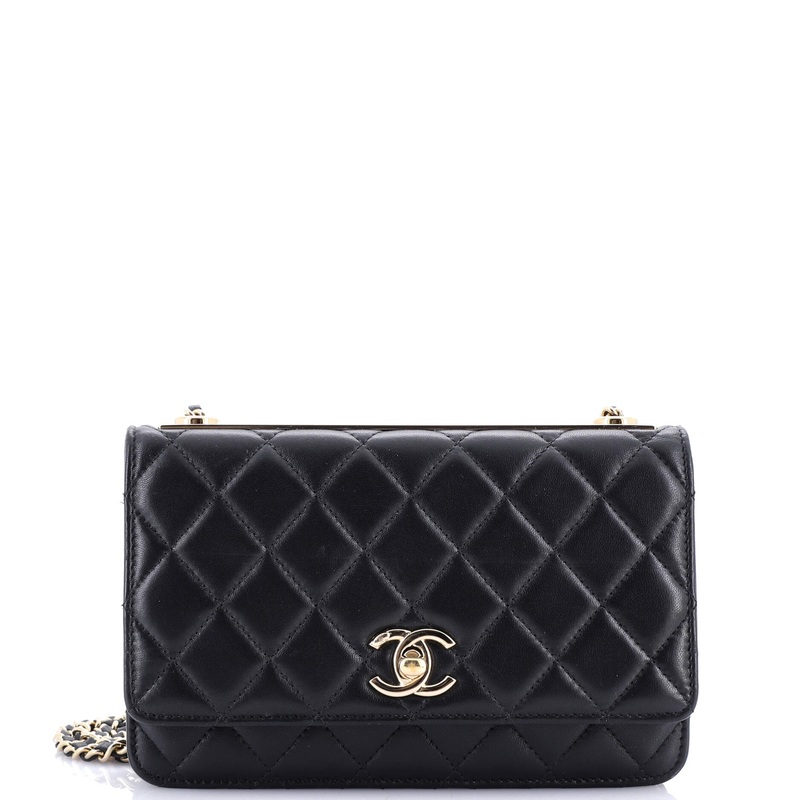 Trendy CC Wallet on Chain NM Quilted Lambskin