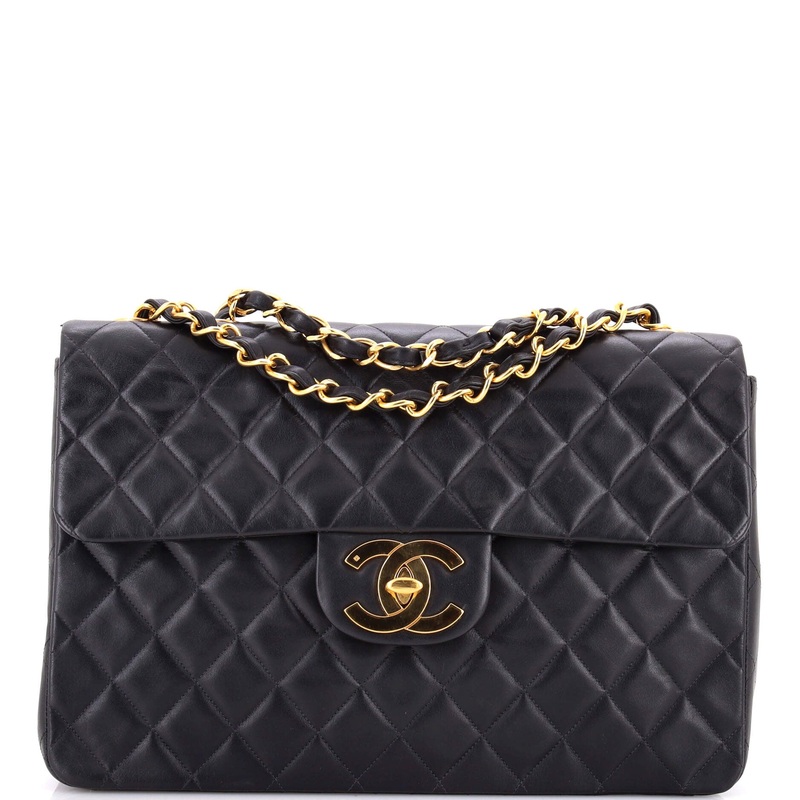 Vintage Classic Single Flap Bag Quilted Lambskin Maxi