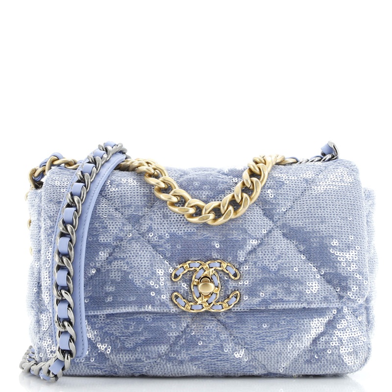 19 Flap Bag Quilted Sequins Medium