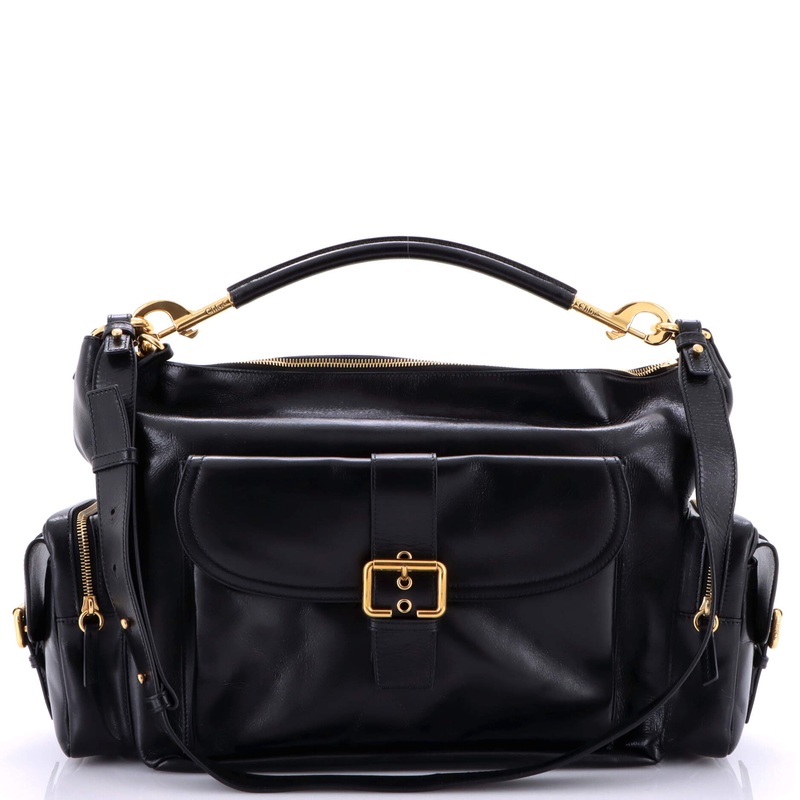 Camera Shoulder Bag Leather Large