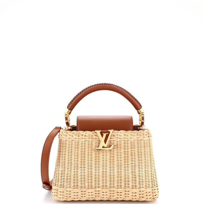Capucines Bag Wicker with Leather BB