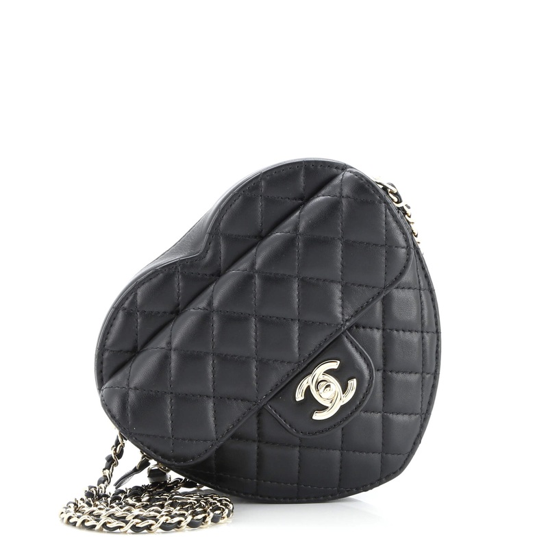 CC in Love Heart Bag Quilted Lambskin