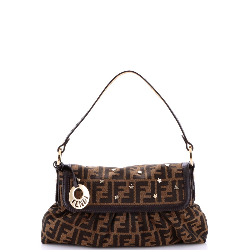 Chef Flap Bag Embellished Zucca Canvas Small
