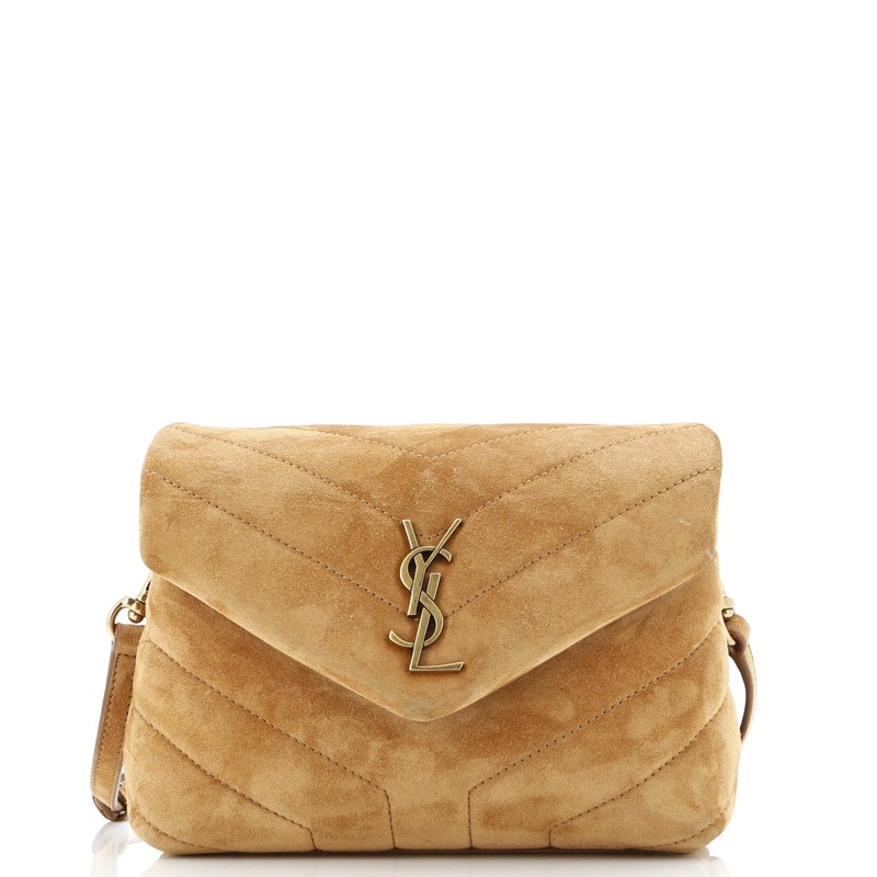 Loulou Shoulder Bag Matelasse Chevron Suede Toy