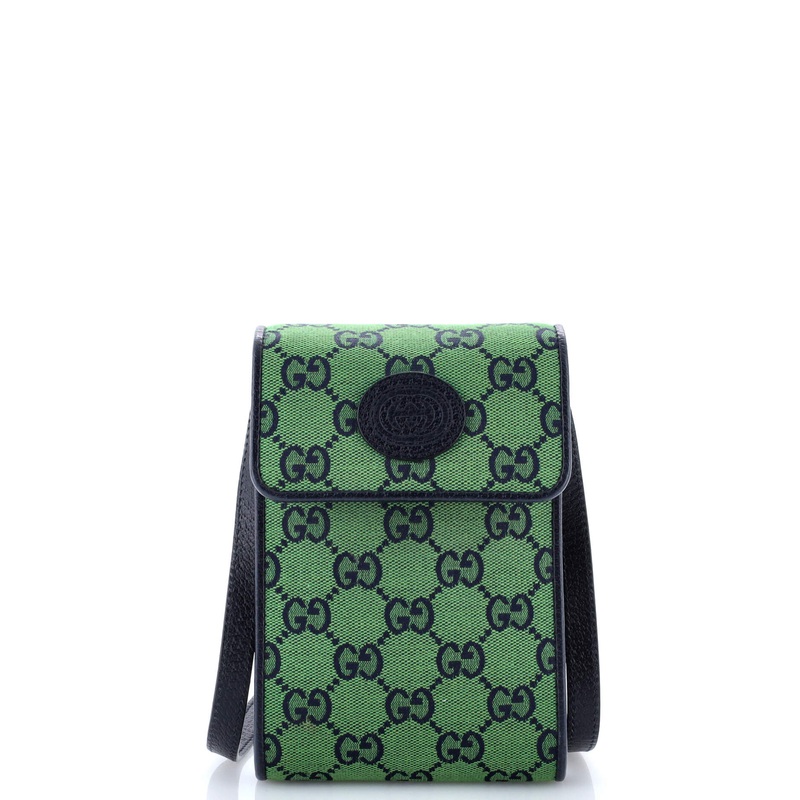 Phone Flap Crossbody Bag Multicolor GG Canvas Mini