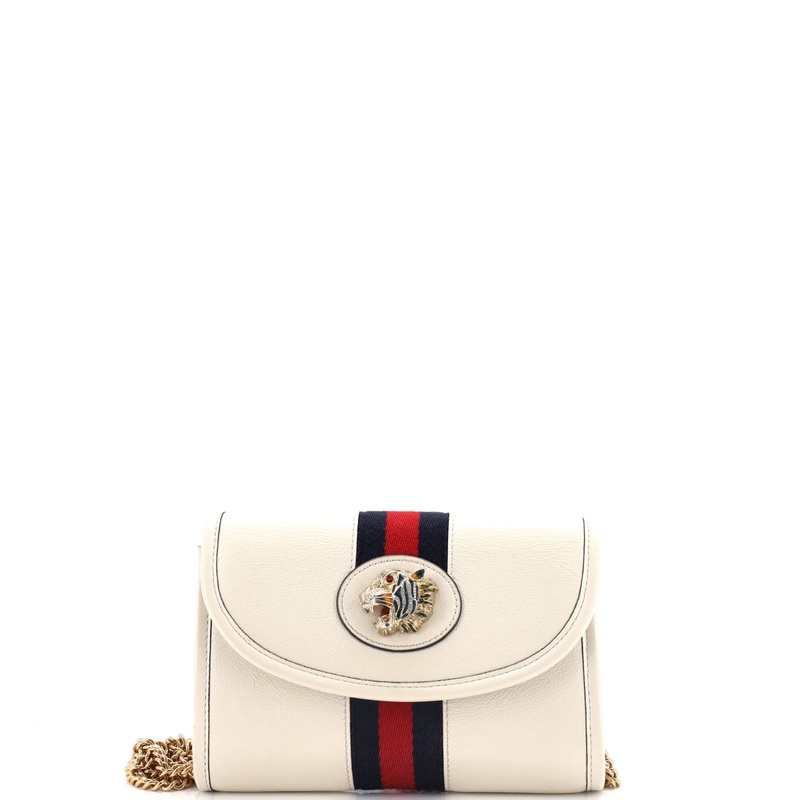 Rajah Web Chain Shoulder Bag Leather Mini