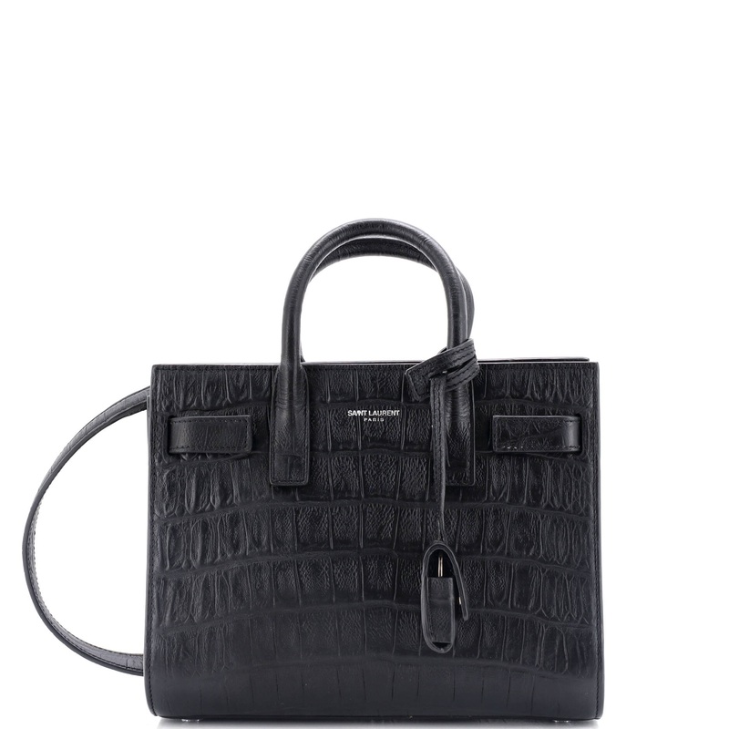 Sac de Jour Bag Crocodile Embossed Leather Nano