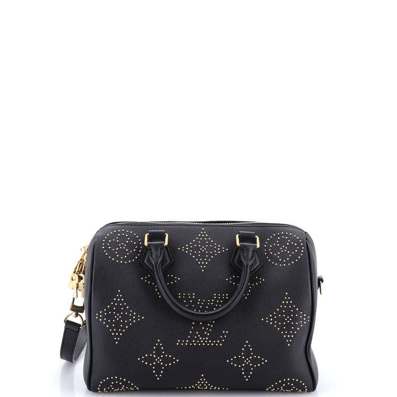 Speedy Bandouliere Bag Studded Monogram Giant Leather 25
