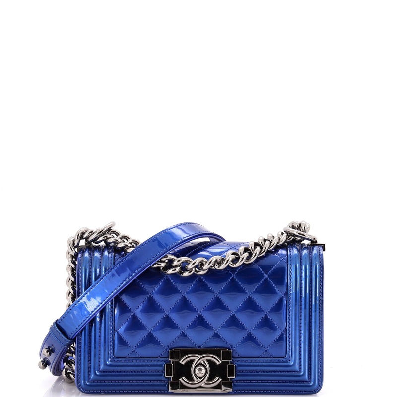 Boy Flap Bag Quilted Patent Small
