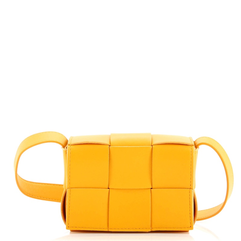 Cassette Crossbody Bag Maxi Intrecciato Leather Candy