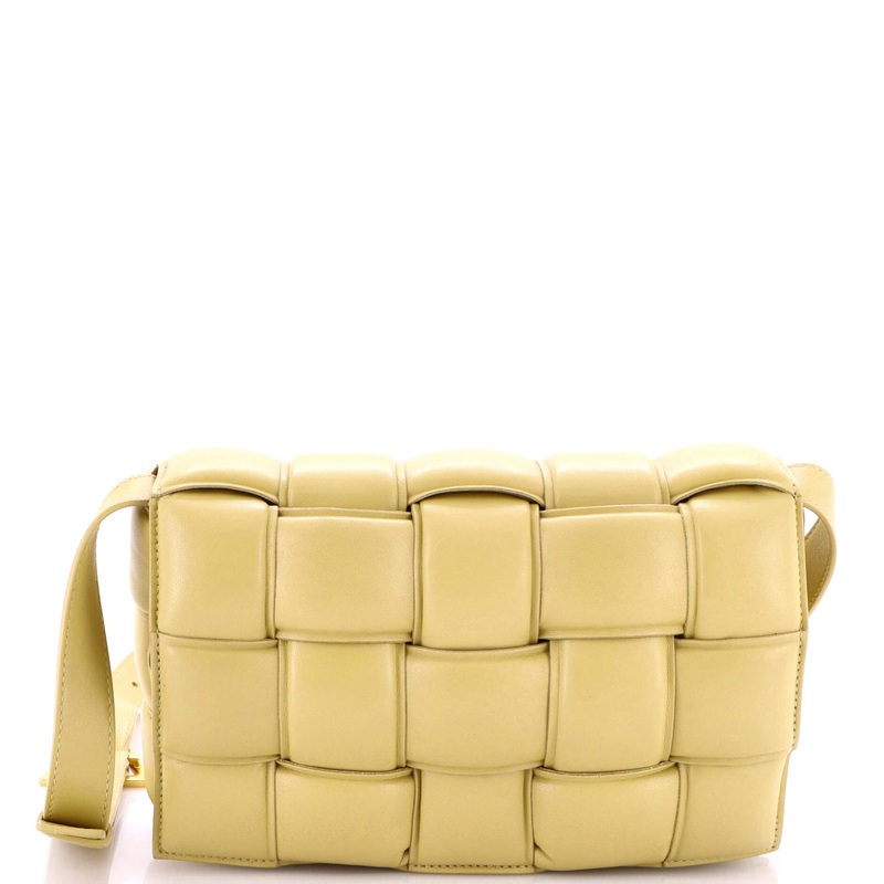 Cassette Crossbody Bag Padded Maxi Intrecciato Leather