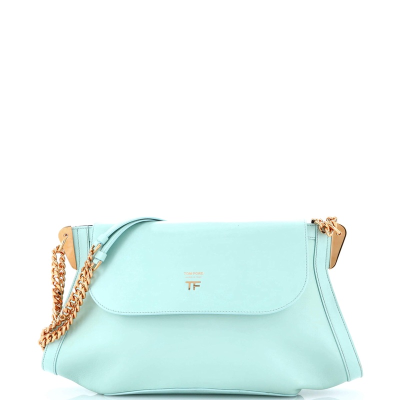 Chain Flap Shoulder Bag Leather
