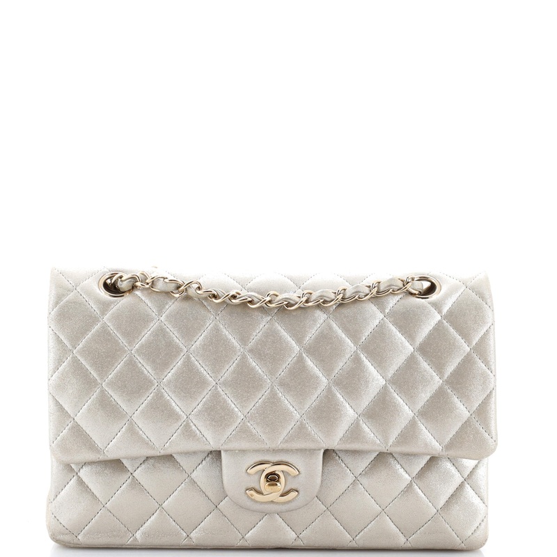 Classic Double Flap Bag Quilted Metallic Lambskin Medium