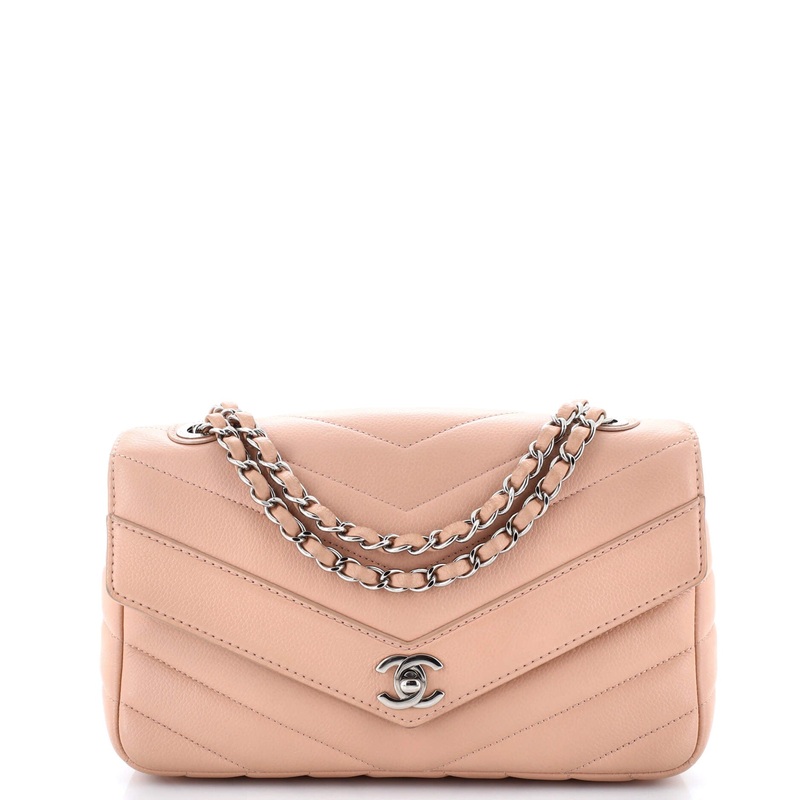 Data Center Envelope Flap Bag Chevron Caviar Large