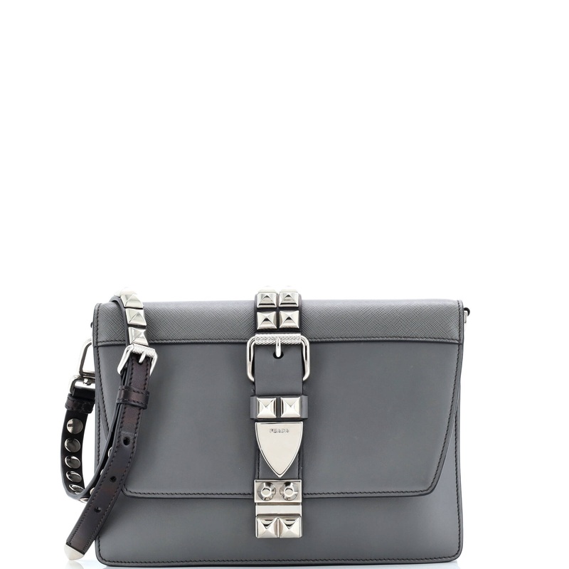Elektra Shoulder Bag Studded Leather Small