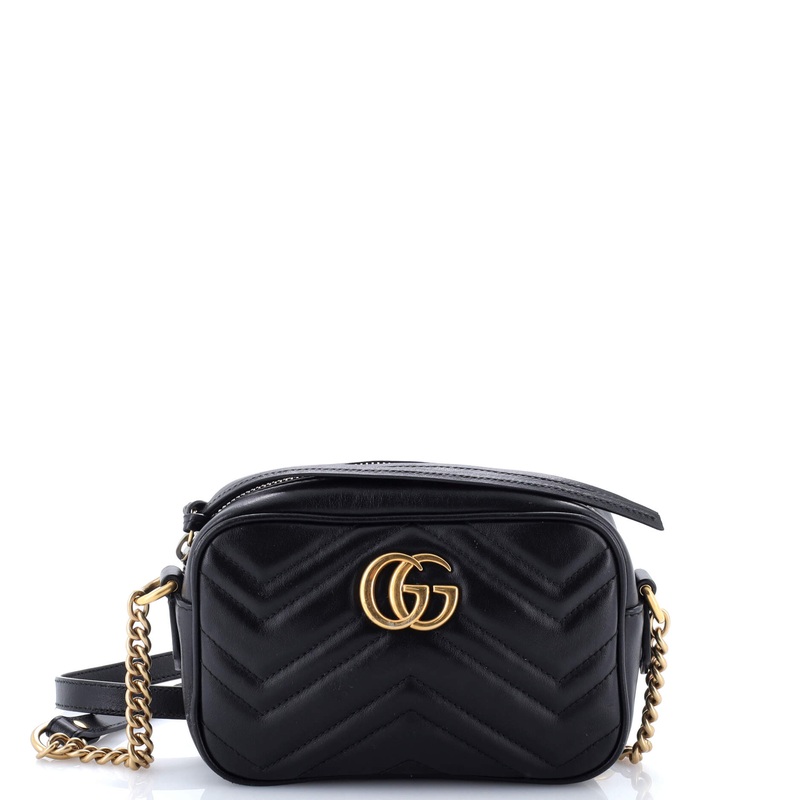 GG Marmont Shoulder Bag Diagonal Quilted Leather Mini