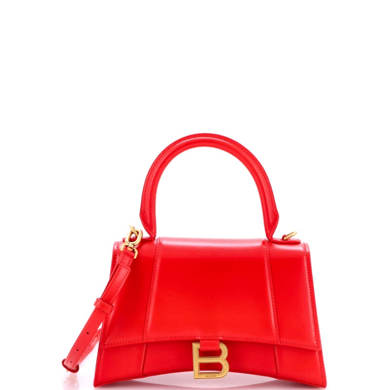 Hourglass Top Handle Bag Leather Small
