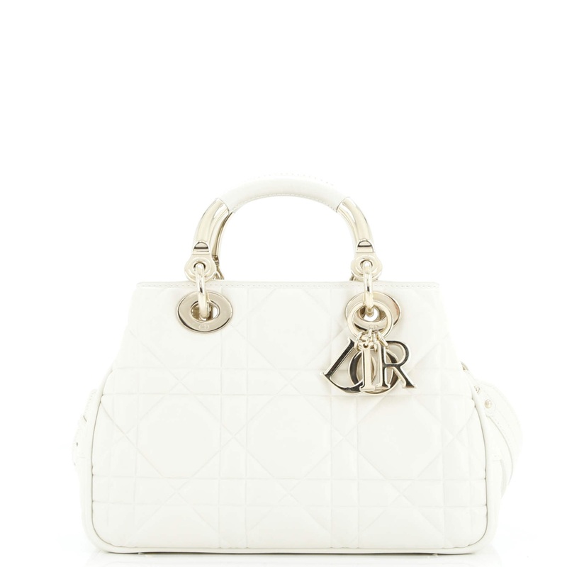 Lady 95.22 Bag Cannage Embossed Leather Small