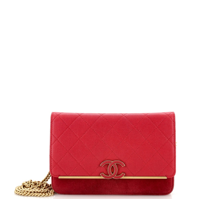 Lady Coco Flap Bag Quilted Caviar and Suede Small
