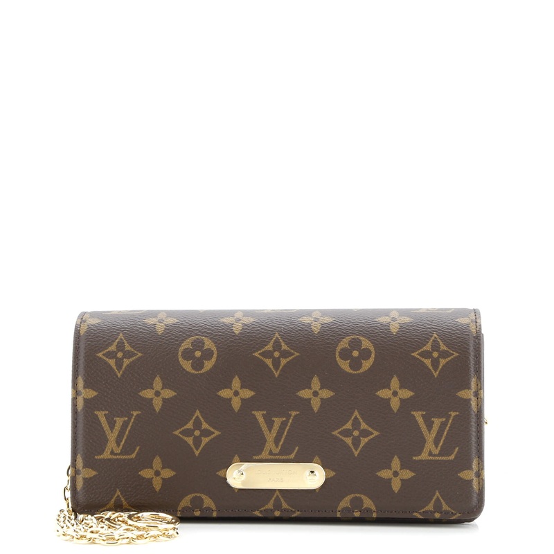 Lily Wallet on Chain Monogram Canvas