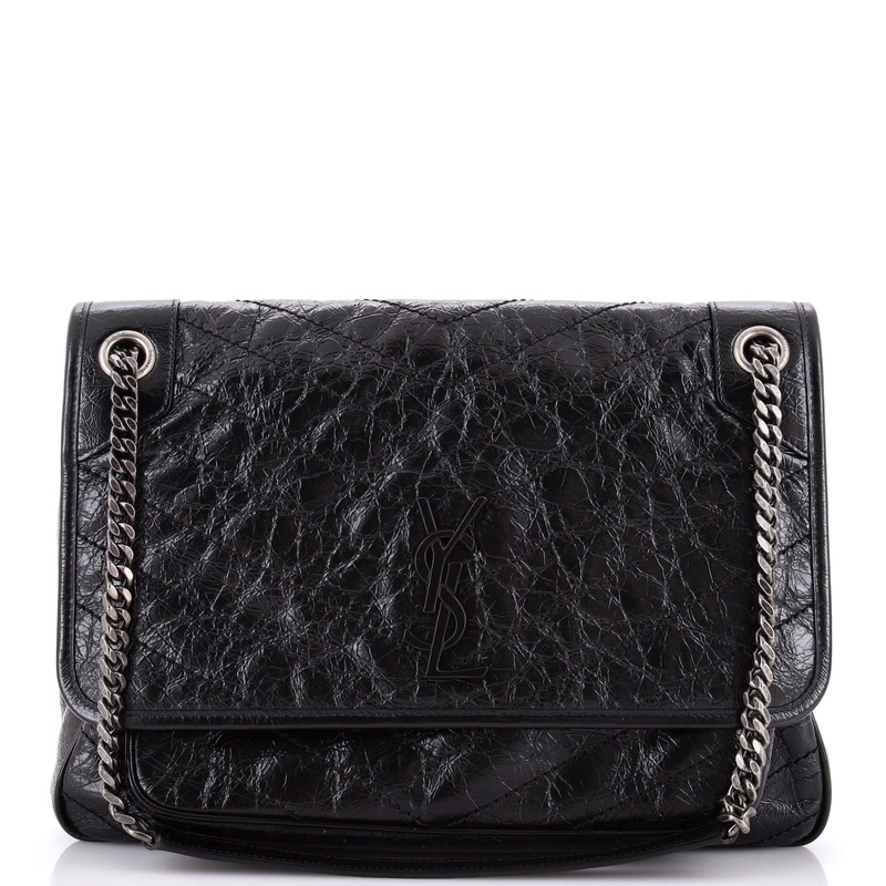 Niki Chain Flap Bag Matelasse Chevron Leather Large