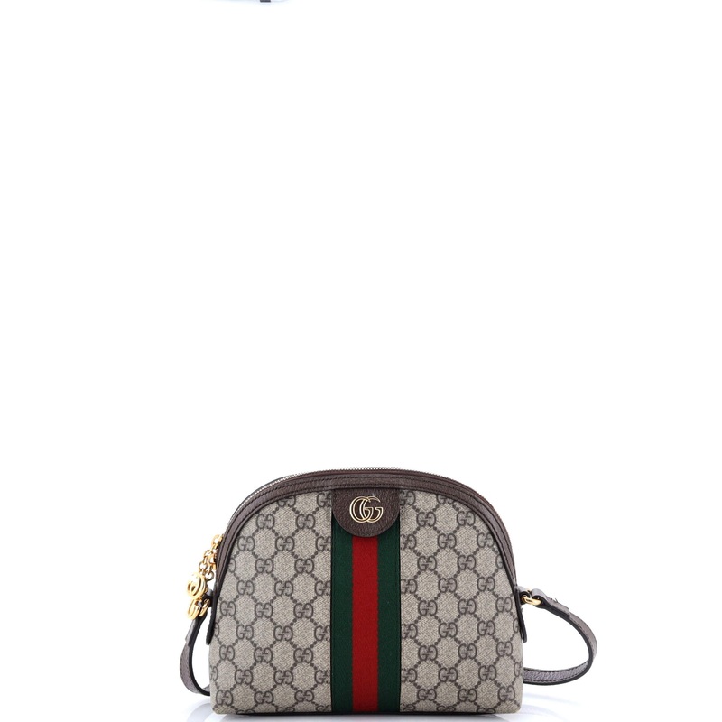 Ophidia Dome Shoulder Bag GG Coated Canvas Small