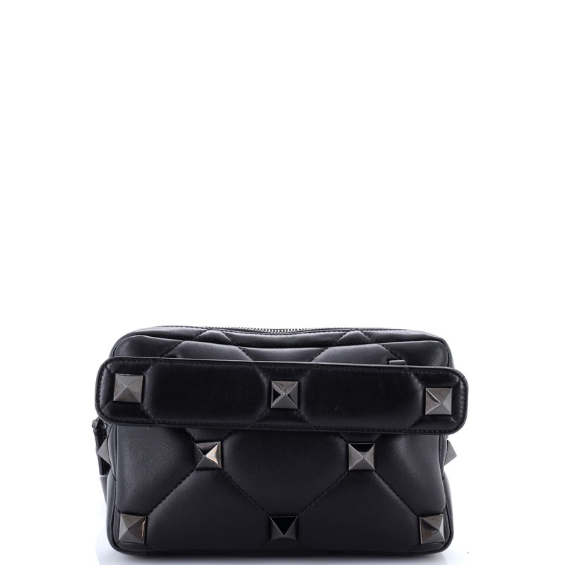 Roman Stud Crossbody Bag Quilted Leather Small