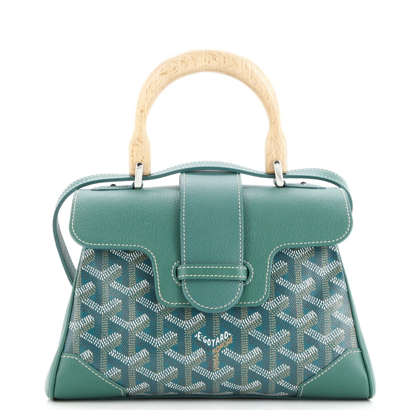 Saigon Top Handle Bag Coated Canvas with Leather Mini