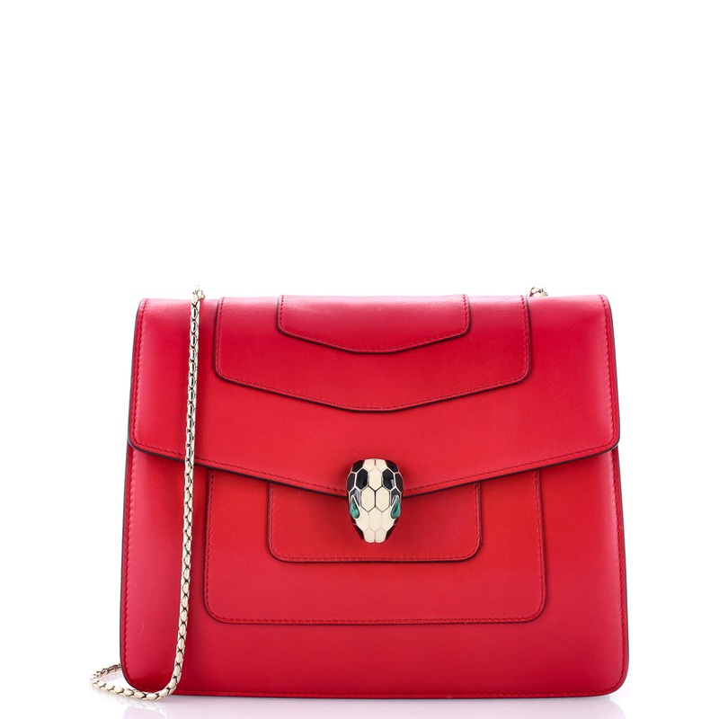 Serpenti Forever Square Shoulder Bag Leather Medium