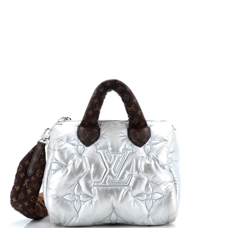 Speedy Bandouliere Bag Monogram Quilted Econyl Nylon 25