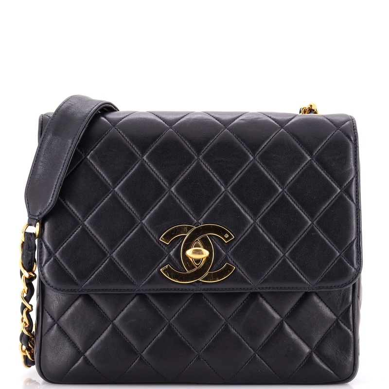Vintage Square CC Flap Bag Quilted Lambskin Medium