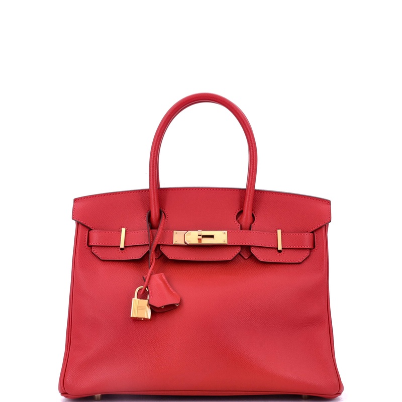 Birkin Handbag Rouge Casaque Epsom with Gold Hardware 30