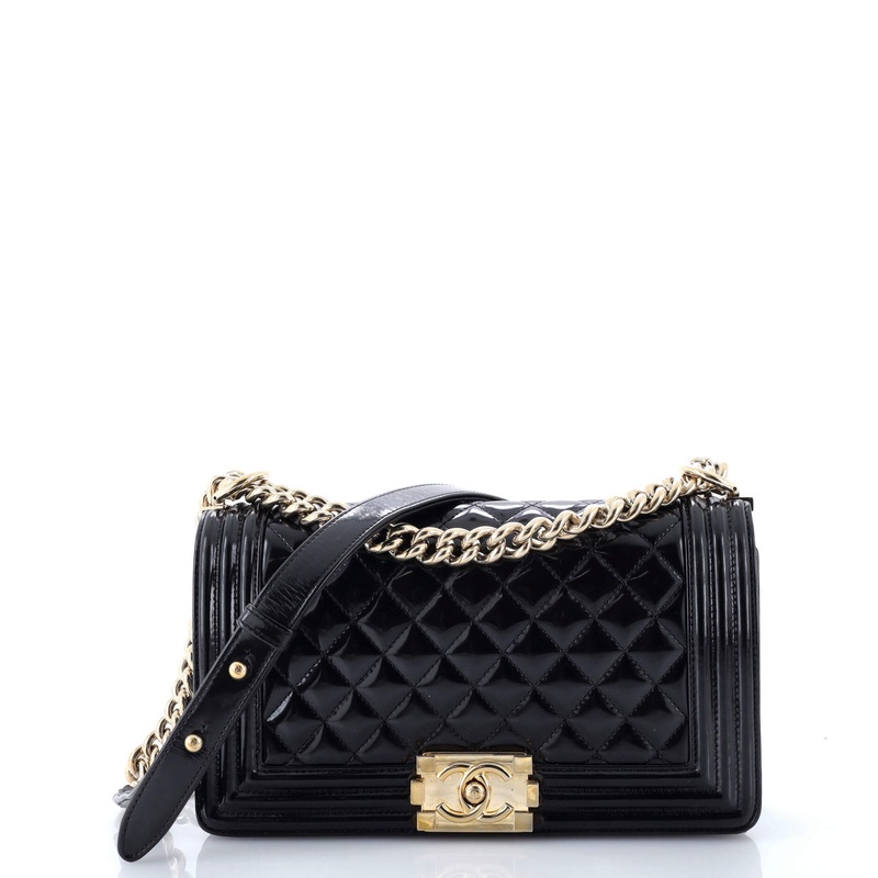 Boy Flap Bag Quilted Iridescent Glazed Calfskin Old Medium