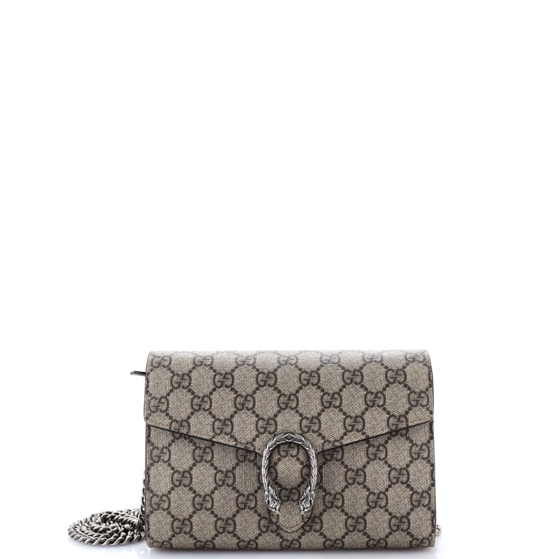 Dionysus Chain Wallet GG Coated Canvas Small