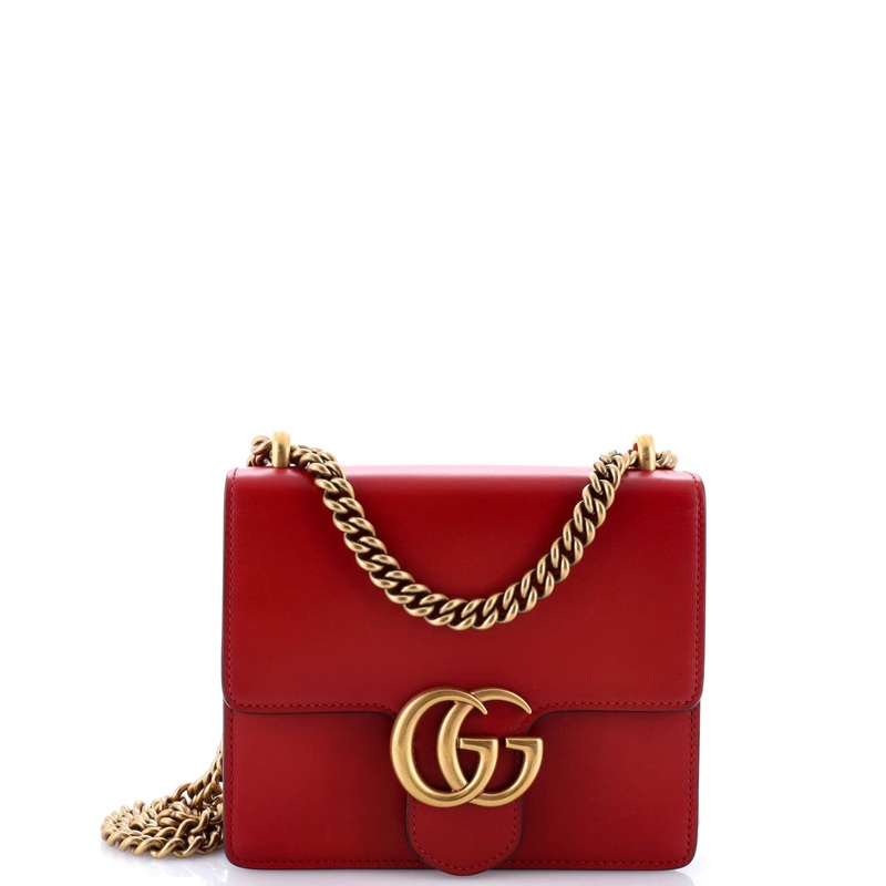 GG Marmont Chain Shoulder Bag Leather Small