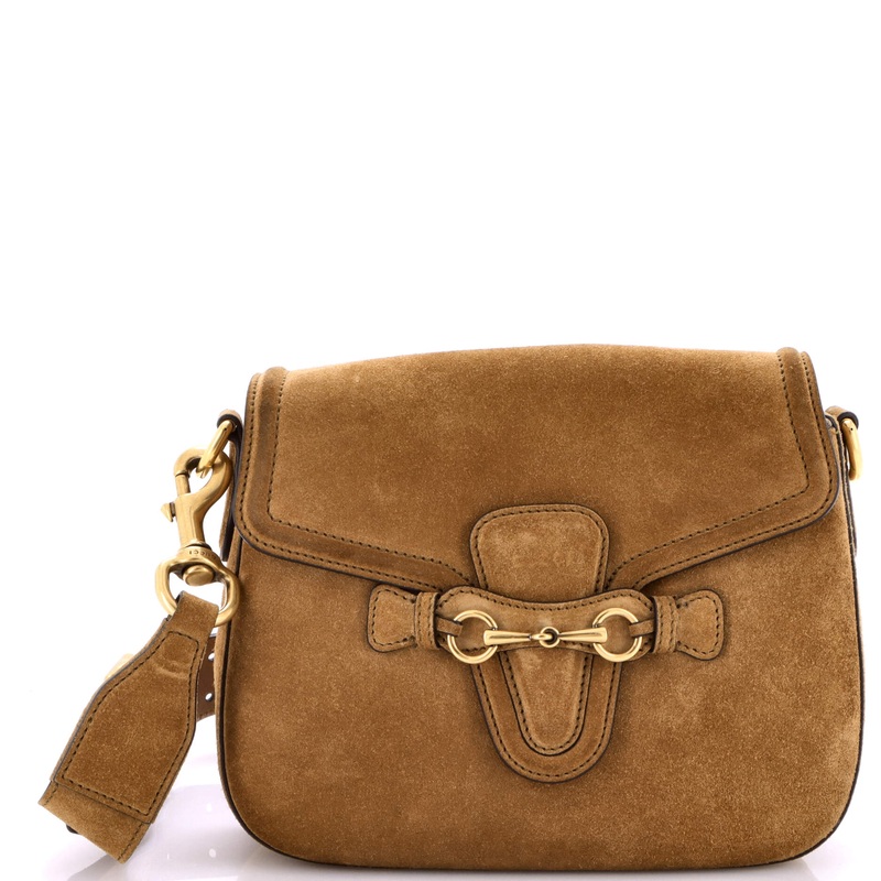 Lady Web Shoulder Bag Suede Medium