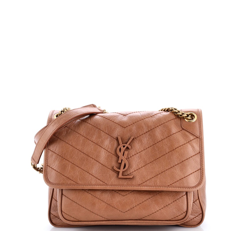 Niki Chain Flap Bag Matelasse Chevron Leather Medium