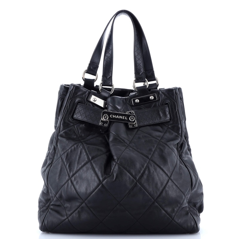 Paris-Londres Door Latch Tote Quilted Leather Large