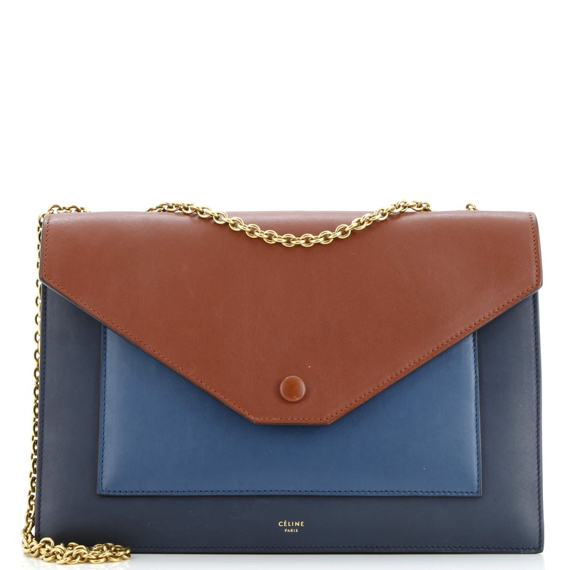 Pocket Envelope Shoulder Bag Leather Medium