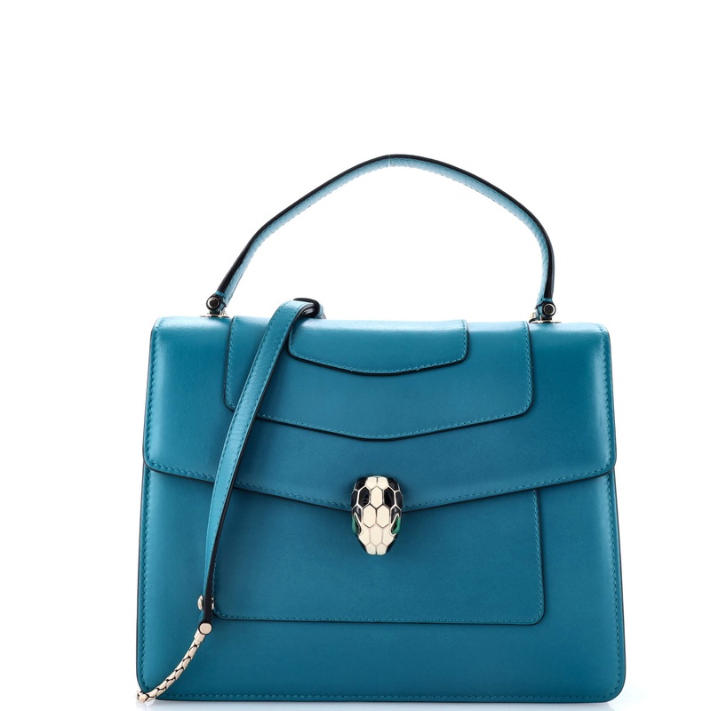 Serpenti Forever Top Handle Bag Leather Medium