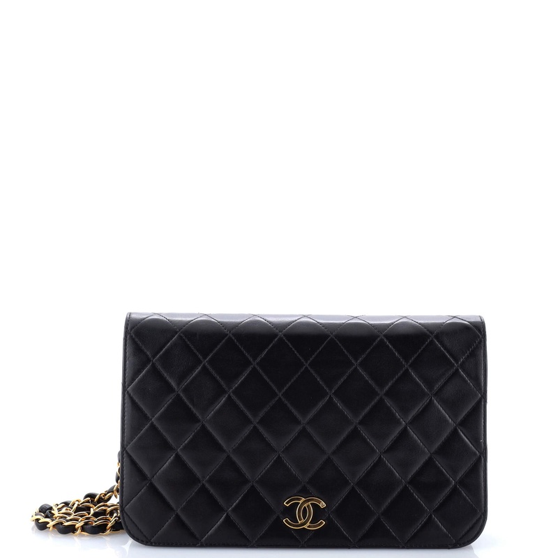 Vintage Full Flap Bag Quilted Lambskin Medium