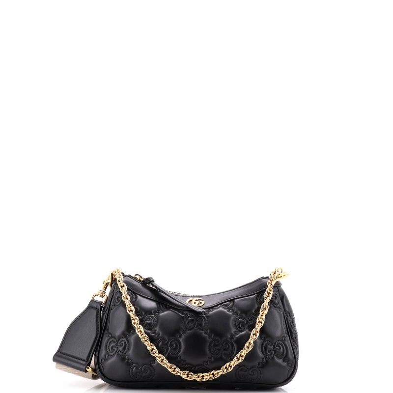 Zip Shoulder Bag GG Embossed Matelasse Leather Mini