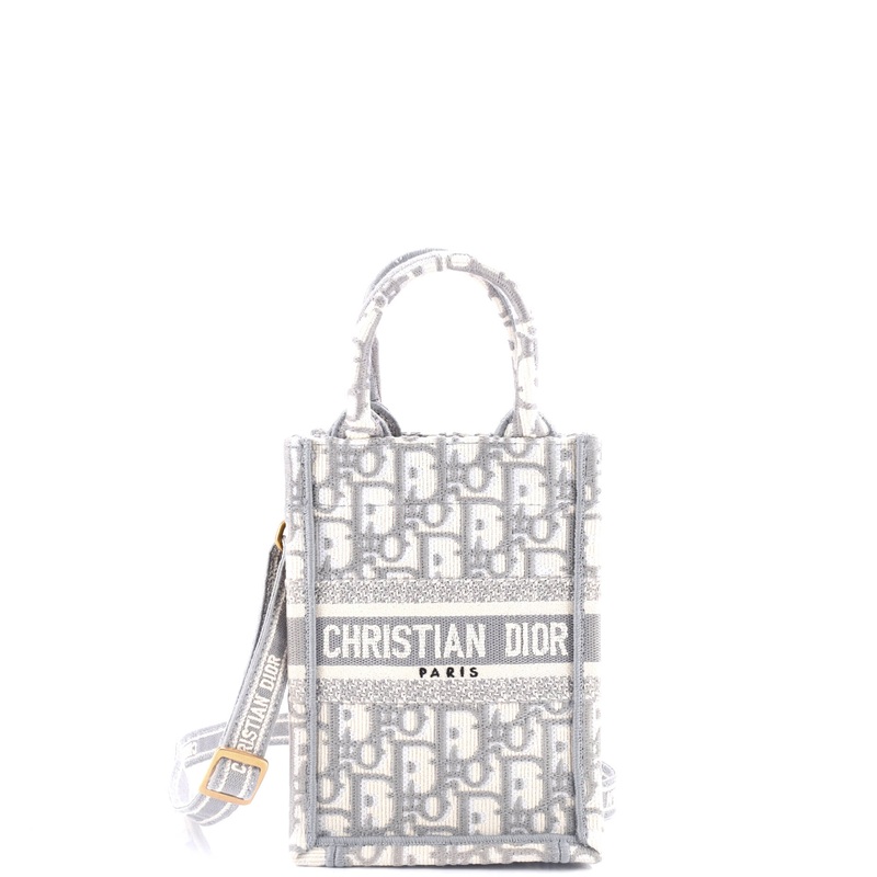 Book Tote Phone Bag Oblique Canvas Mini