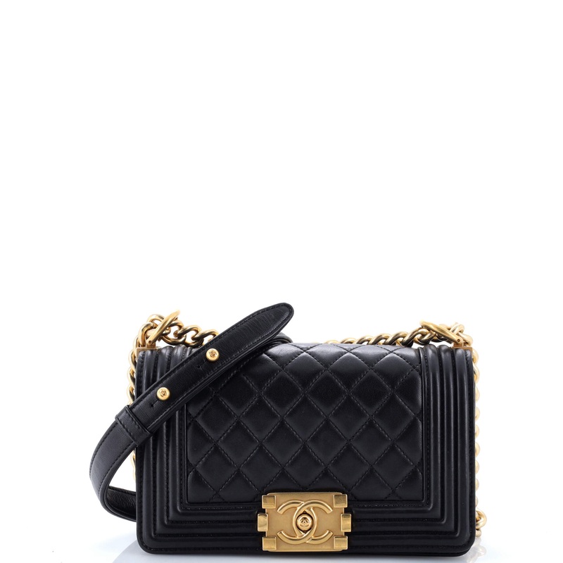 Boy Flap Bag Quilted Lambskin Small