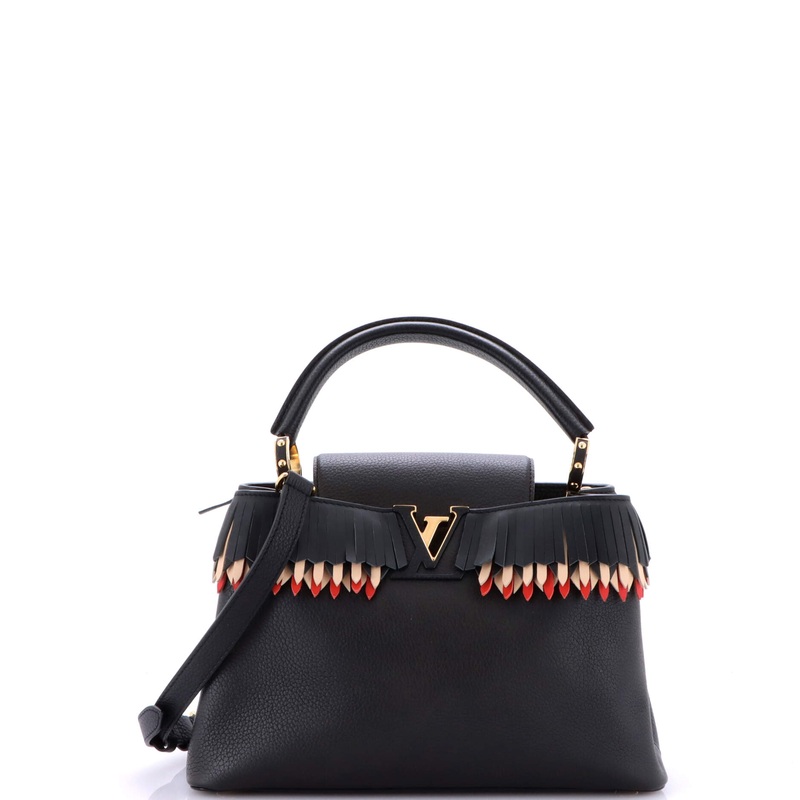 Capucines Bag Leather with Fringe Detail PM