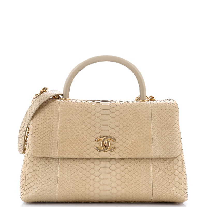Coco Top Handle Bag Python Medium
