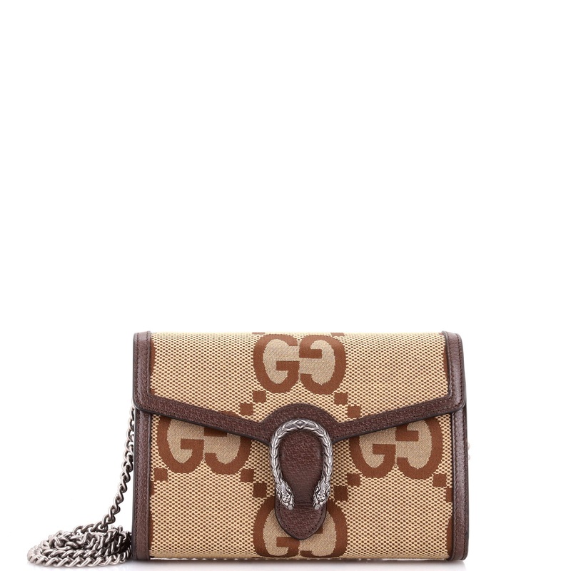 Dionysus Chain Wallet Jumbo GG Canvas Small