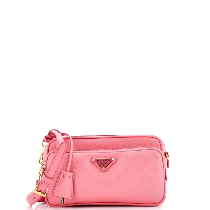 Front Pocket Crossbody Bag Saffiano Leather Small